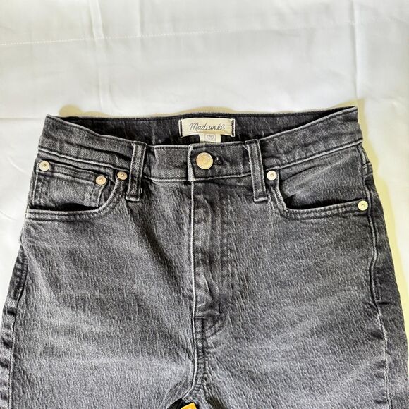 Madewell The Slim Boyjean High Rise Black Wash Denim Women's Size 23 - Picture 9 of 9